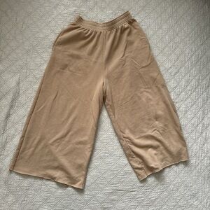 wild fable cut off wide leg tan/cream color sweatpants